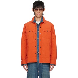 Orange Quilted Jacket 232435M192016