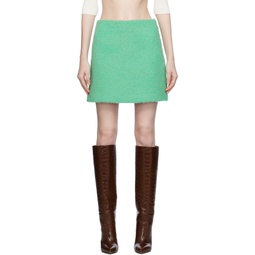 Green Brushed Mini Skirt 232443F090007