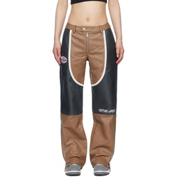 Brown   Black Travis Scott Edition Leather Pants 232445F084000