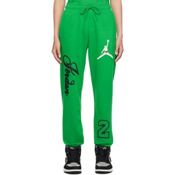 Green Graphic Lounge Pants 232445F086001