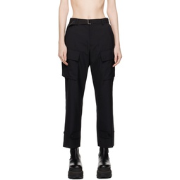 Black Suiting Trousers 232445F087004