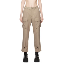 Beige Suiting Trousers 232445F087005