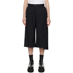 Black Suiting Shorts 232445F087007