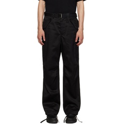 Black Belted Cargo Pants 232445M188010