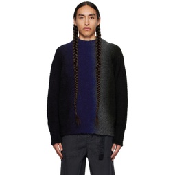 Black   Khaki Tie Dye Sweater 232445M201005