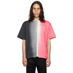 Gray   Pink Tie Dye T Shirt 232445M213030