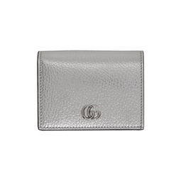 Silver GG Marmont Card Holder 232451F037003