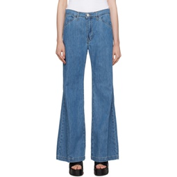 Blue Le Baggy Palazzo Jeans 232455F069032