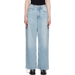 Blue Le High N Tight Wide Crop Jeans 232455F069039