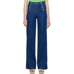Blue Sailor Snap Jeans 232455F069046
