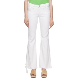 White Le Easy Flare Jeans 232455F069050
