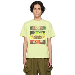 Green Animal Eyes T Shirt 232456M213015