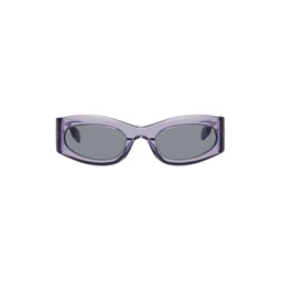 Purple Oval Sunglasses 232461M134012