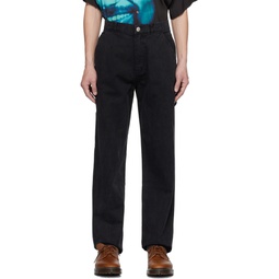 Black Washed Trousers 232469M191004