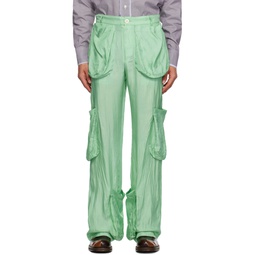Green Cargo Pocket Trousers 232470M191002