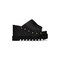Black Elyse Studded Heeled Sandals 232471F125002