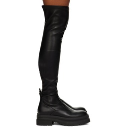 Black Leather Boots 232477F115002