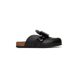 Black Gourmet Chain Loafers 232477F121005