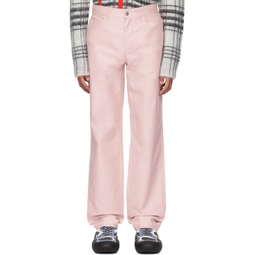 Pink Five Pocket Trousers 232477M191003