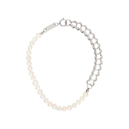 Silver Vintage Pearl Necklace 232490M145011