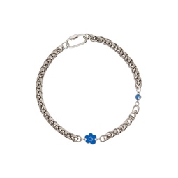 SSENSE Exclusive Silver Flower Necklace 232490M145027