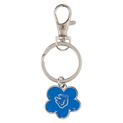 SSENSE Exclusive Blue   Silver Flower Keychain 232490M148002