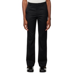 Black Pleated Trousers 232494M191014