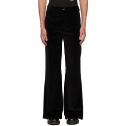 Black Flared Trousers 232512M186001