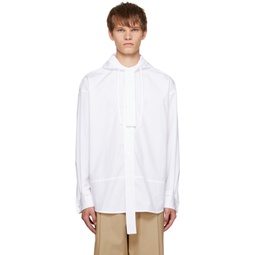 White Hooded Shirt 232512M192002