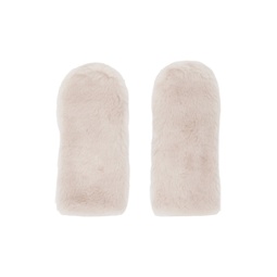 Off White Convertible Mittens 232516F012000