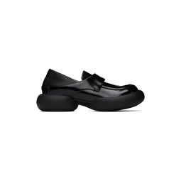 Black Basic Loafers 232523F121002