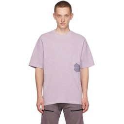 Purple Print T Shirt 232537M213000