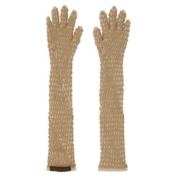 SSENSE Exclusive Beige Cereal Gloves 232541F012000