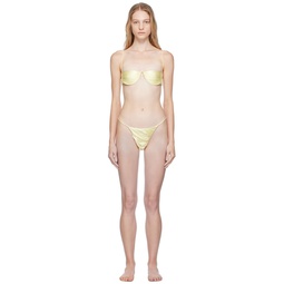 SSENSE Exclusive Yellow Ripple Bikini 232541F105001