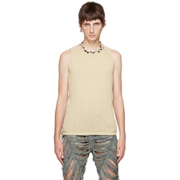 Off White Thicklace Tank Top 232541M214001