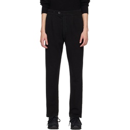 Black Button Fly Trousers 232548M191001