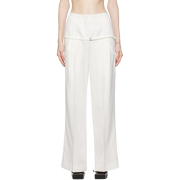 White Le Chouchou Le Pantalon Criollo Trousers 232553F087007