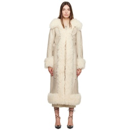 Off White Diane Faux Leather Coat 232586F059000