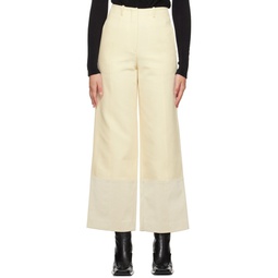 Off White Embossed Trousers 232586F087004
