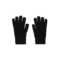 Black Embroidered Gloves 232594F012007