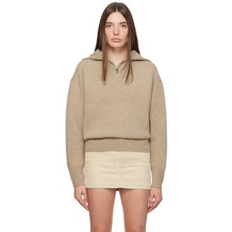 Beige Fancy Sweater 232599F100001