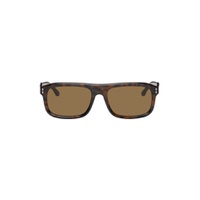 Tortoiseshell Rectangular Sunglasses 232600F005008