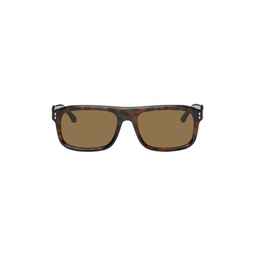 Tortoiseshell Rectangular Sunglasses 232600F005008