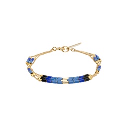Gold   Blue New Color Stripe Bracelet 232600F020010