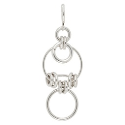 Silver Multi Ring Boucle Single Earring 232600F022026