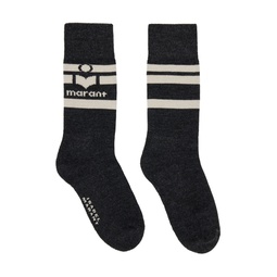 Gray Viby Logo Socks 232600F076007