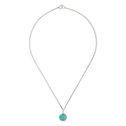 Silver   Blue Stone Necklace 232600M145006