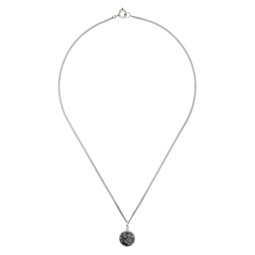 Silver   Black Stone Necklace 232600M145007