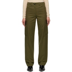 Khaki Cargo Pocket Trousers 232605F087001