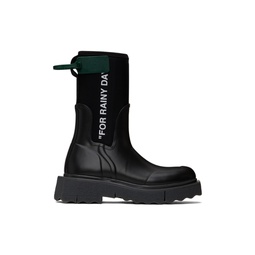 Black Sponge Rain Boots 232607F113005